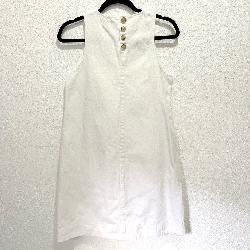 J. Crew White denim Sleeveless Shift Dress 2 - Picture 4 of 7